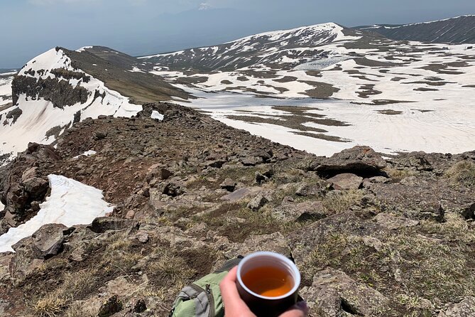 Aragats Mountain Hiking Tour - Amberd Fortress after the hard part: a smart contrast