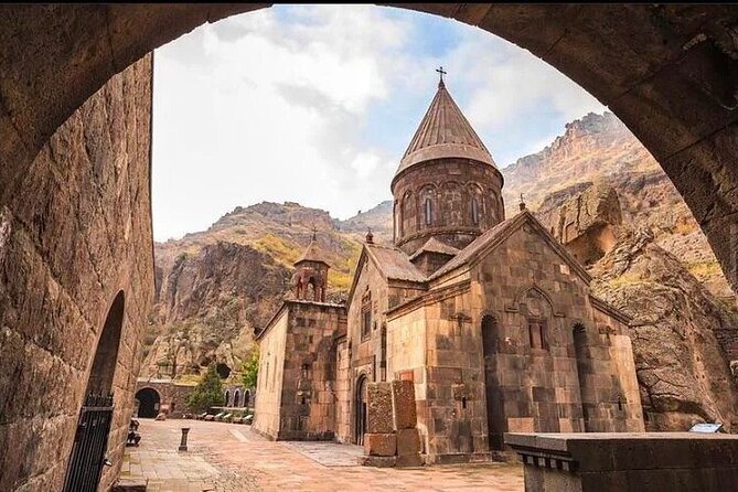 Garni, Geghard, Charent's Arch, Symphony of Stones & LavashBaking - Charents Arch: a poet’s monument that frames Mount Ararat all day