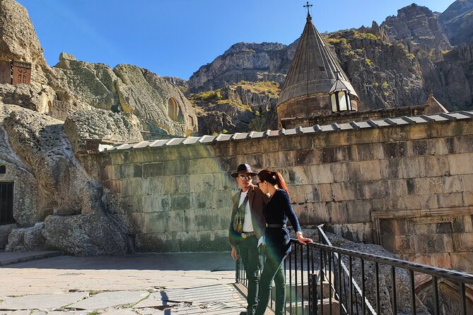 Garni,Geghard, Lake Sevan & Dilijan Monasteries Private Tour - Geghard Monastery: rock-cut design and the Holy Lance legend