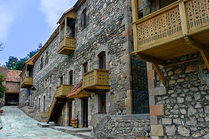 Lake Sevan & Dilijan Guided Day Trip with Ijevan Wine Tour - Lake Sevan: the stairs up to the peninsula and Sevanavank on the edge of the water