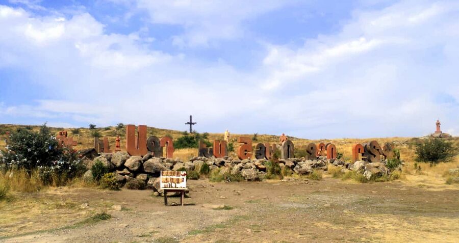 Mount Aragats-Saghmosavank Monastery-Alphabet Park - Alphabet Park and the Armenian letters you can actually photograph