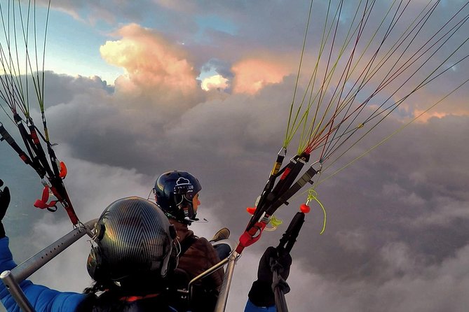 Paragliding in Armenia - At the launch point: harness, helmets, and the takeoff run
