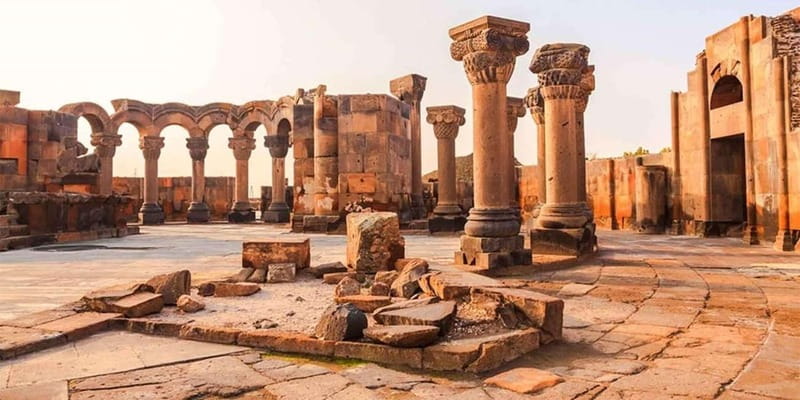 Yerevan: Echmiadzin, Hripsime, Gayane, Zvartnots Temple Tour - Zvartnots Temple ruins: when less is more