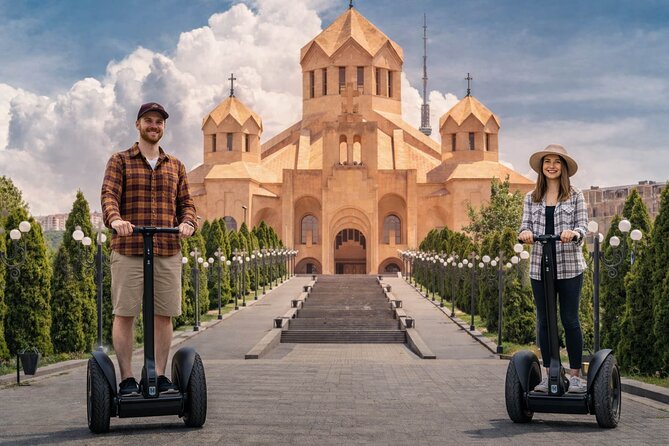 Yerevan Express Panoramic Tour on Segway - Republic Square: Soviet-era architecture meets modern Armenian life