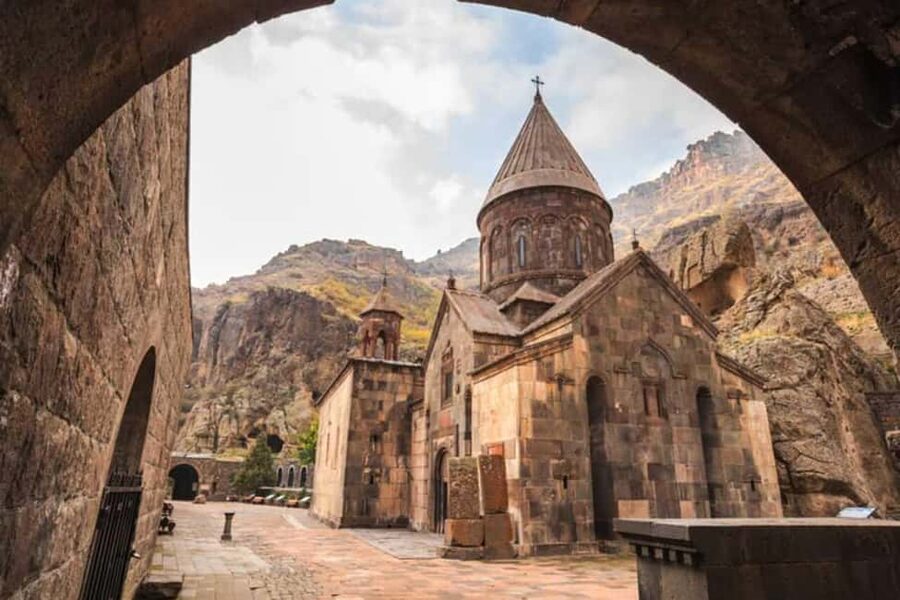 Yerevan: Garni, Geghard, Lake Sevan & Dilijan Day Trip - Geghard Monastery UNESCO: rock-carved spirituality in a cliffside setting